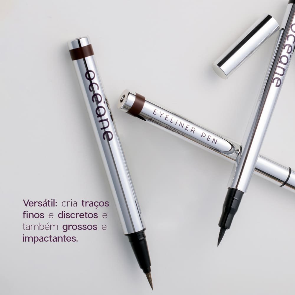 Caneta Delineadora de Olhos Marrom - Eyeliner Real Brown Océane Purple 1,8g Brown 4