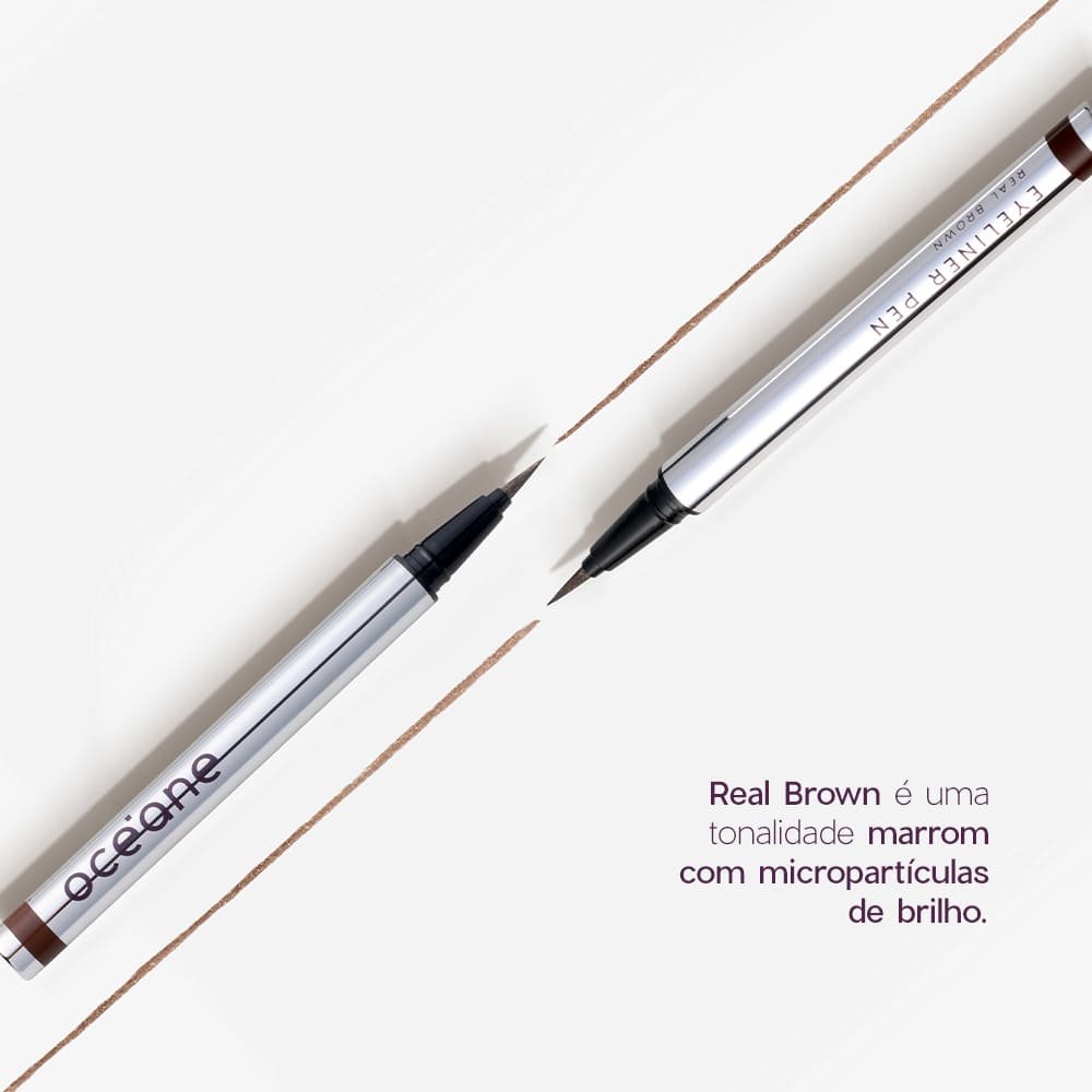 Caneta Delineadora de Olhos Marrom - Eyeliner Real Brown Océane Purple 1,8g Brown 5