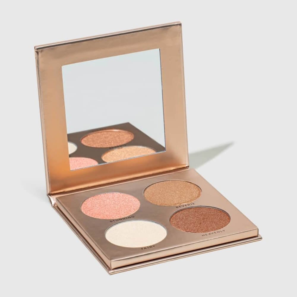 Kit Pincel para Iluminador Glow To Go + Paleta de Iluminadores Glow To Go + Sacola de Presente Média (3 Produtos)