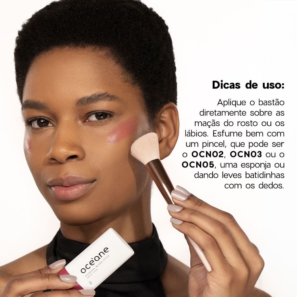 Blush em Bastão Rosa - Glowing Blush Stick Spice Pink Océane Limited 12g Spice Pink 7