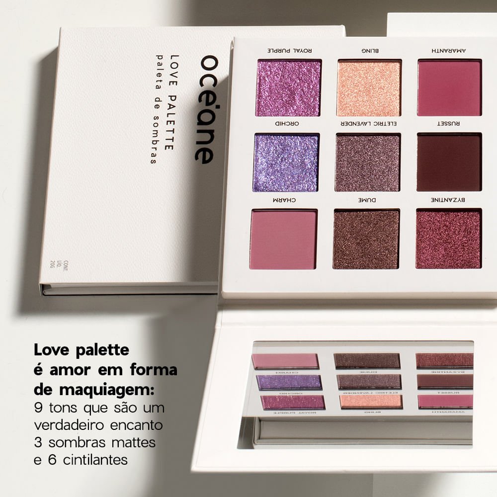 Paleta de Sombras - Love Palette Océane Limited 20g Multicores 3