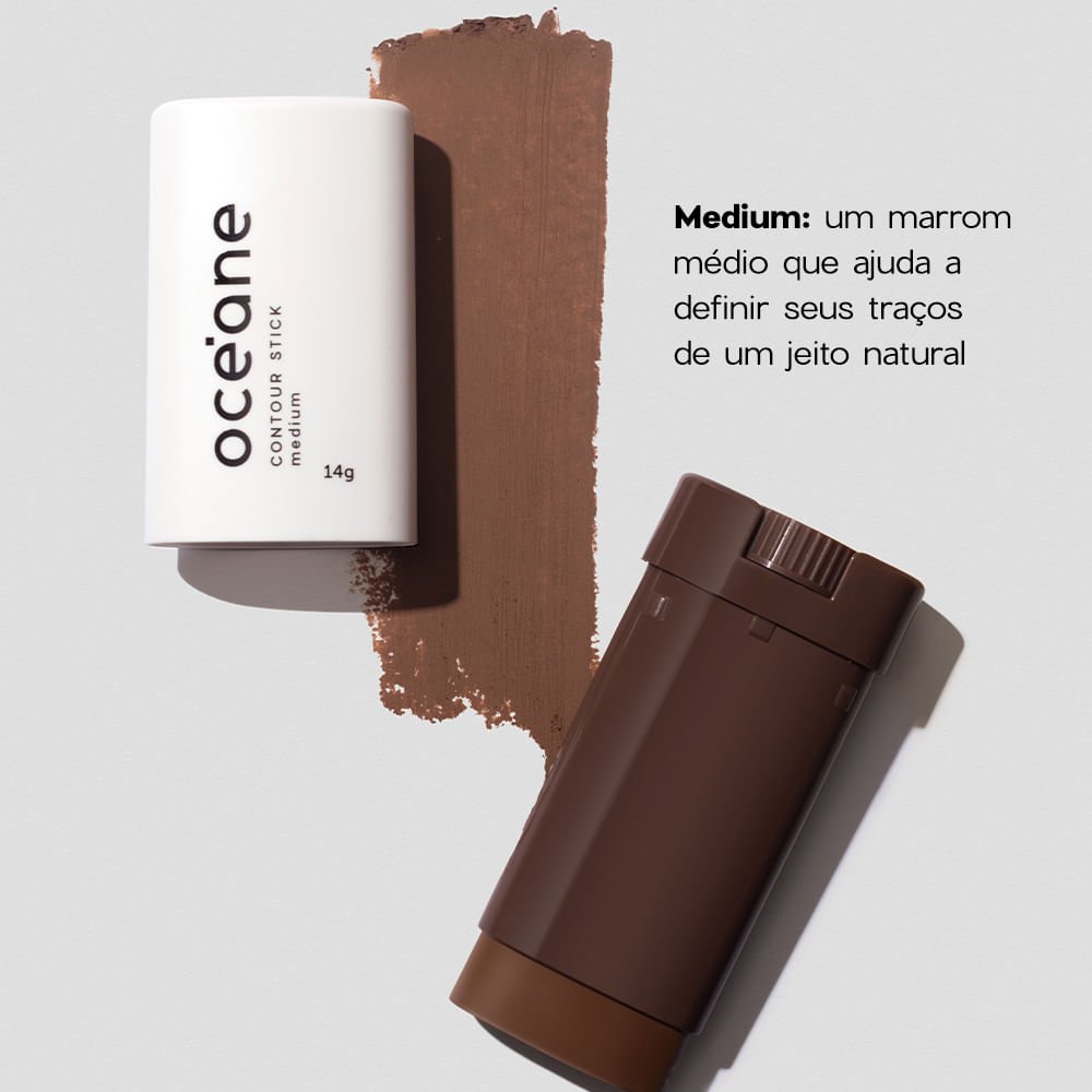 Contorno em Bastão Marrom Médio - Contour Stick Medium Océane Limited 14g Marrom 4