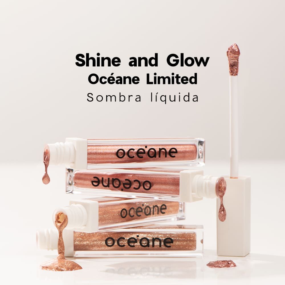 Kit Paleta de Sombras Love + Sombra Líquida Pêssego Océane Limited (2 Produtos) Multicores 6