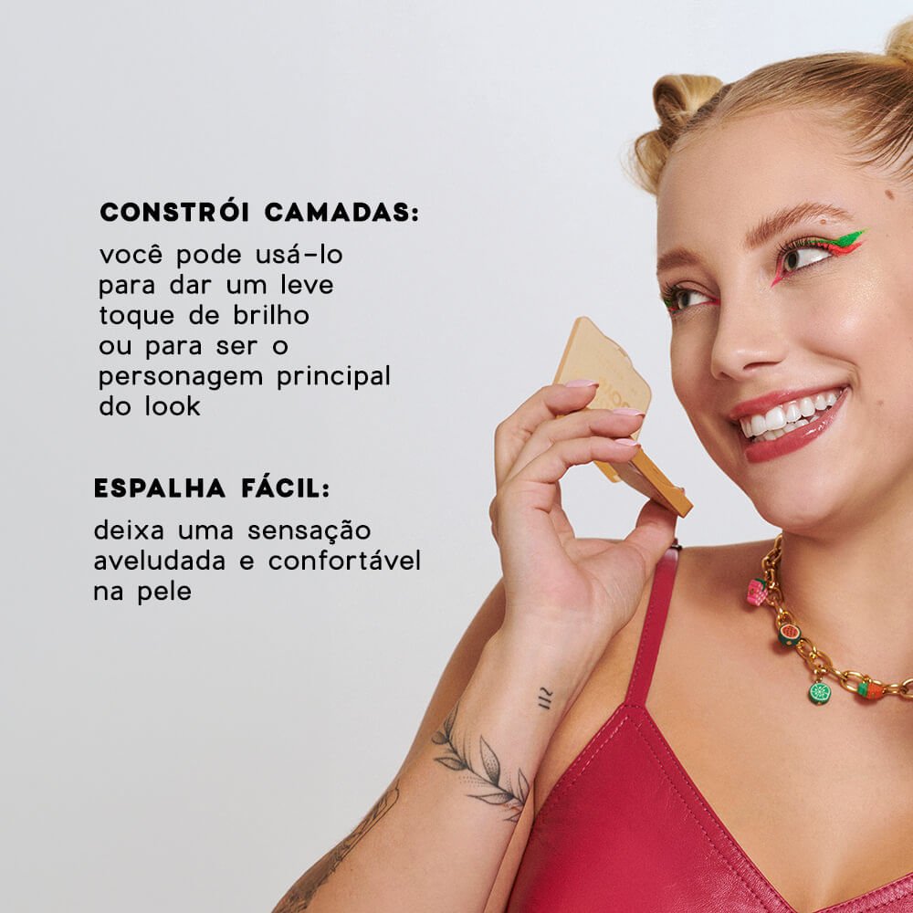 Kit Blush Cremoso Pêssego + Iluminador Facial Rosado 4you (2 Produtos) ÚNICO 8