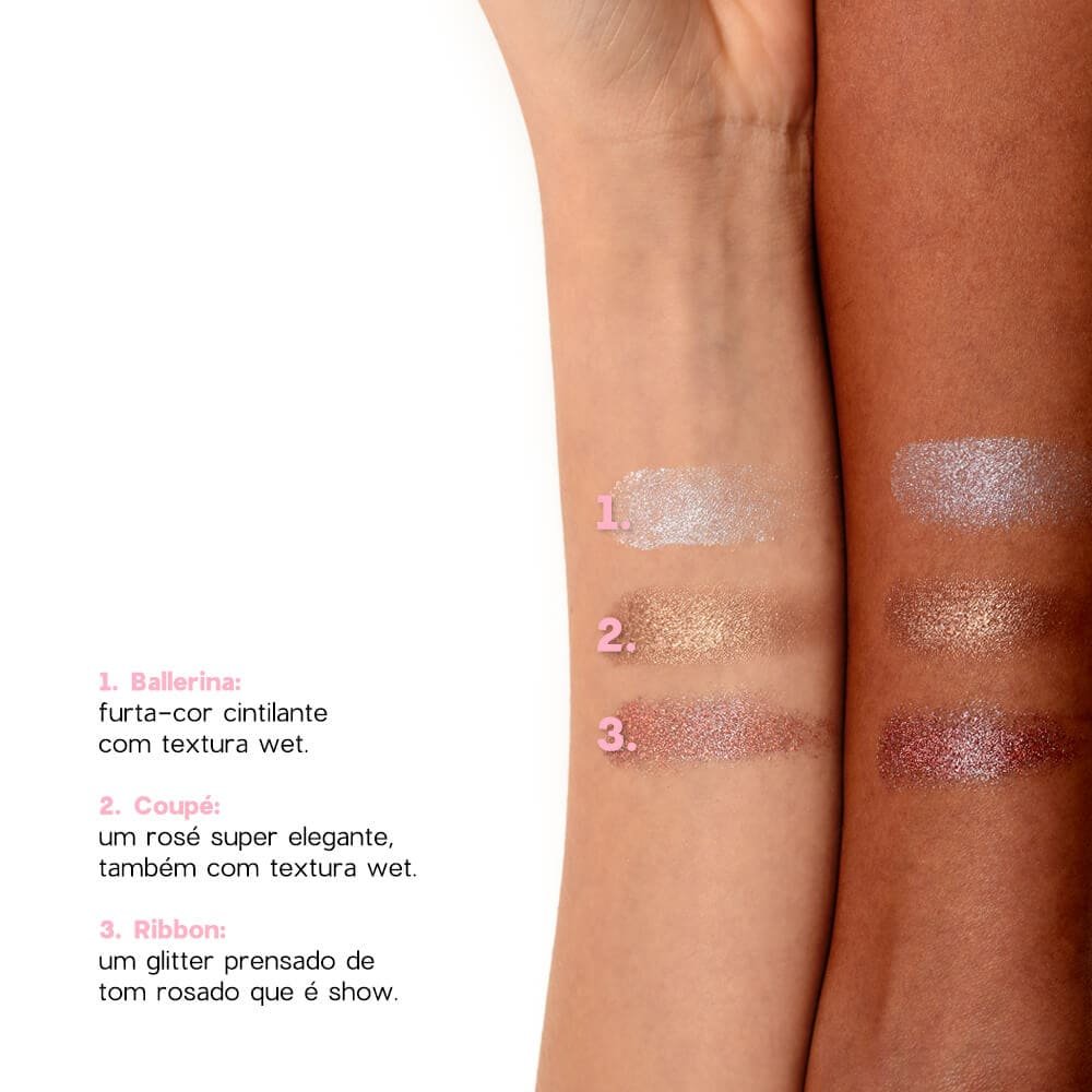 Kit Trio de Sombras + Blush Cremoso Coral + Mini Lip Oil 4you (3 Produtos) ÚNICO 3