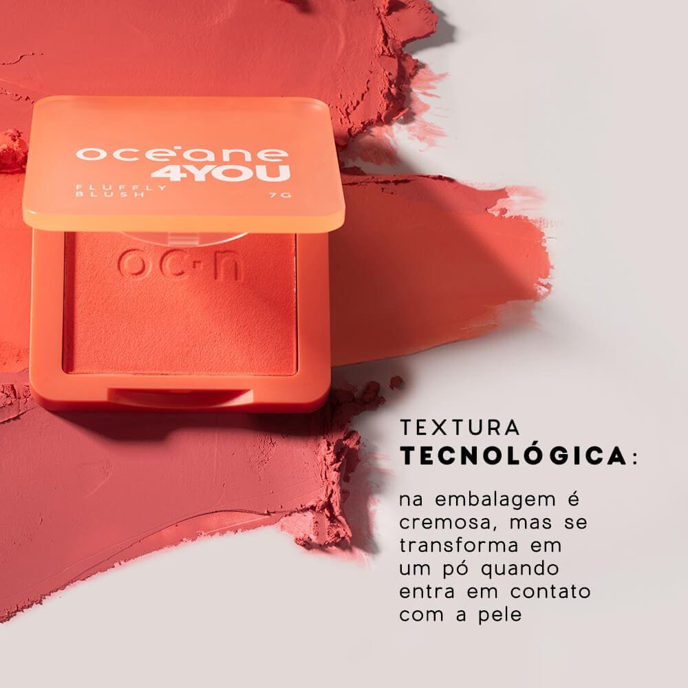 Kit Blush Cremoso Pêssego + Caneta Delineadora Rosa 4you (2 Produtos) ÚNICO 3