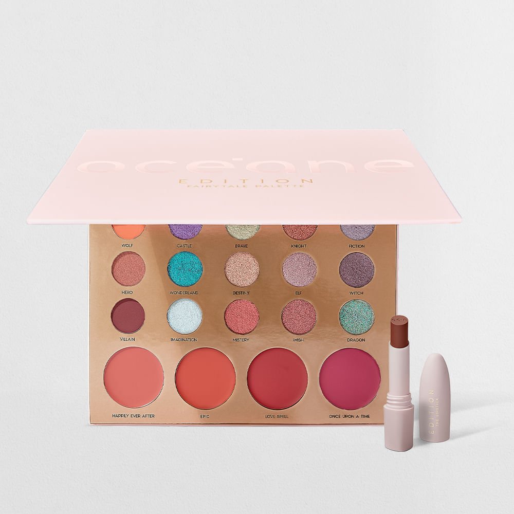 Kit Paleta Multifuncional Fairytale + Batom Marrom Océane Edition (2 Produtos)