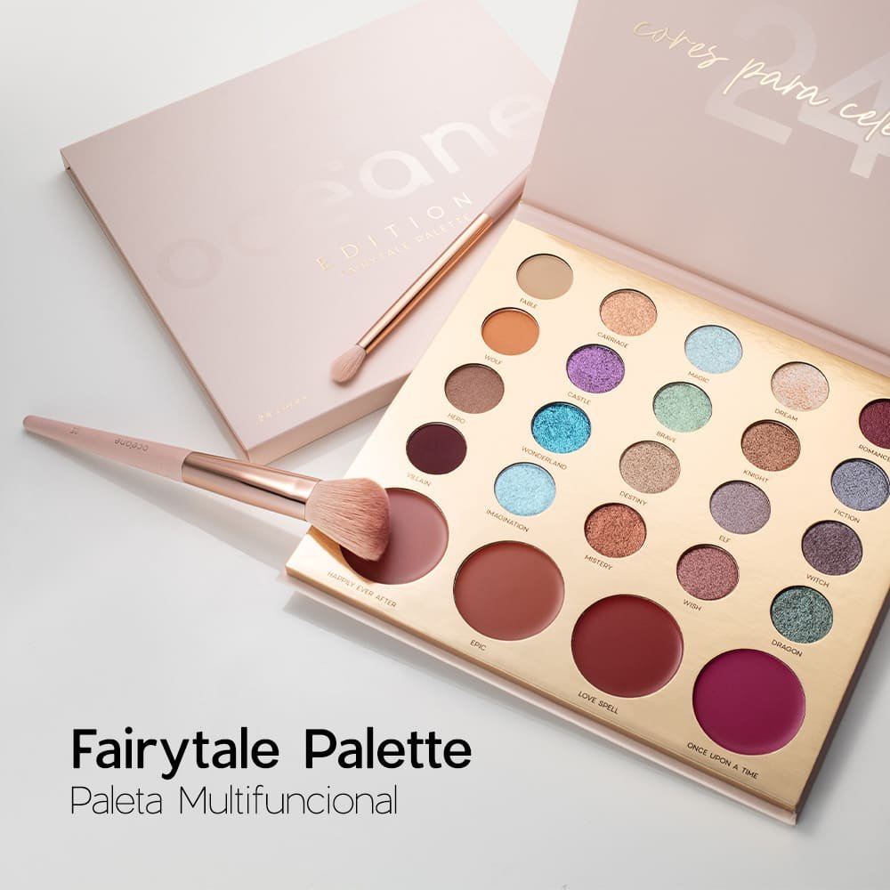 Kit Paleta Multifuncional Fairytale + Batom Nude Océane Edition (2 Produtos)