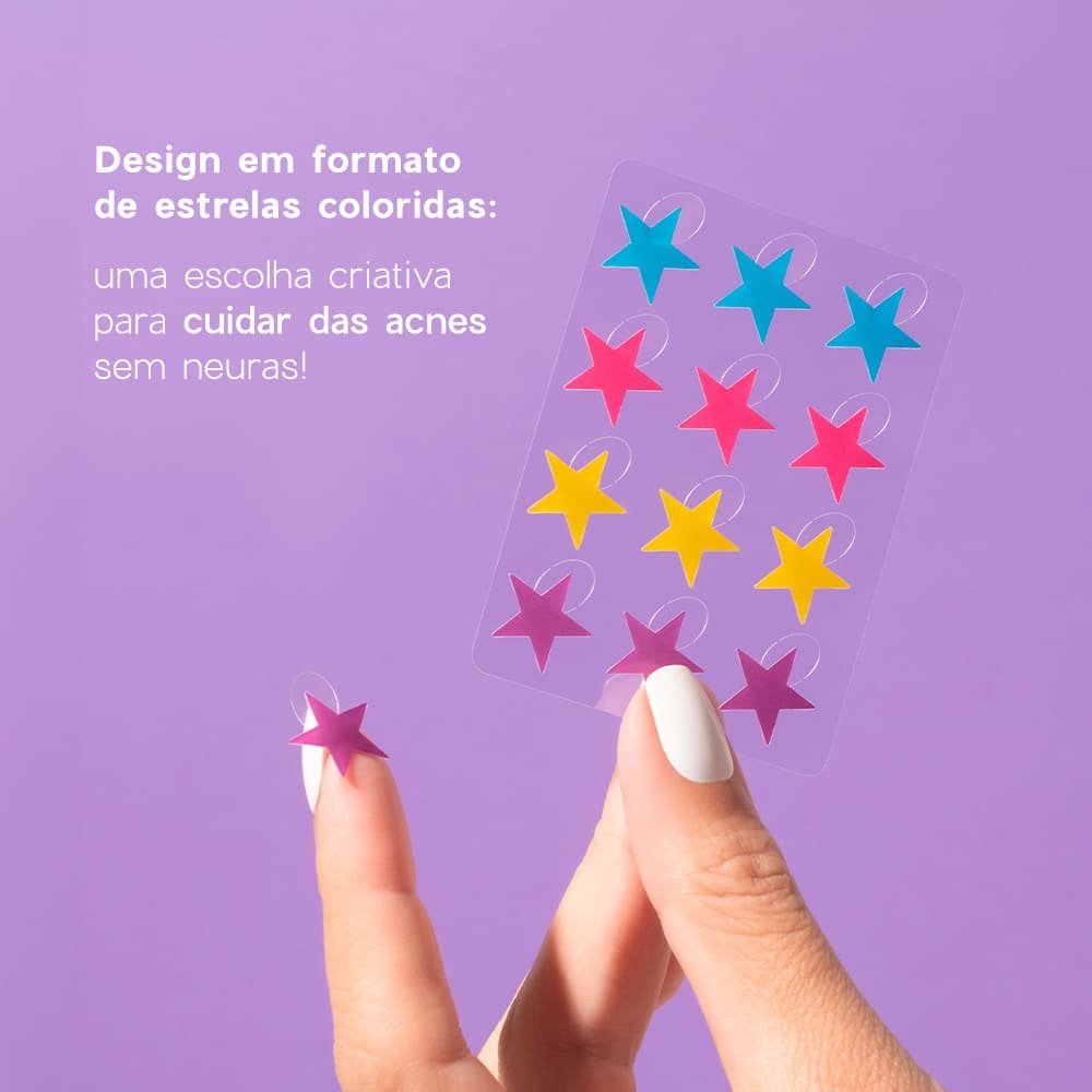 Adesivos Secativos para Espinhas com Ácido Salicílico - Star Acne Patches 4you 12un ÚNICO 4