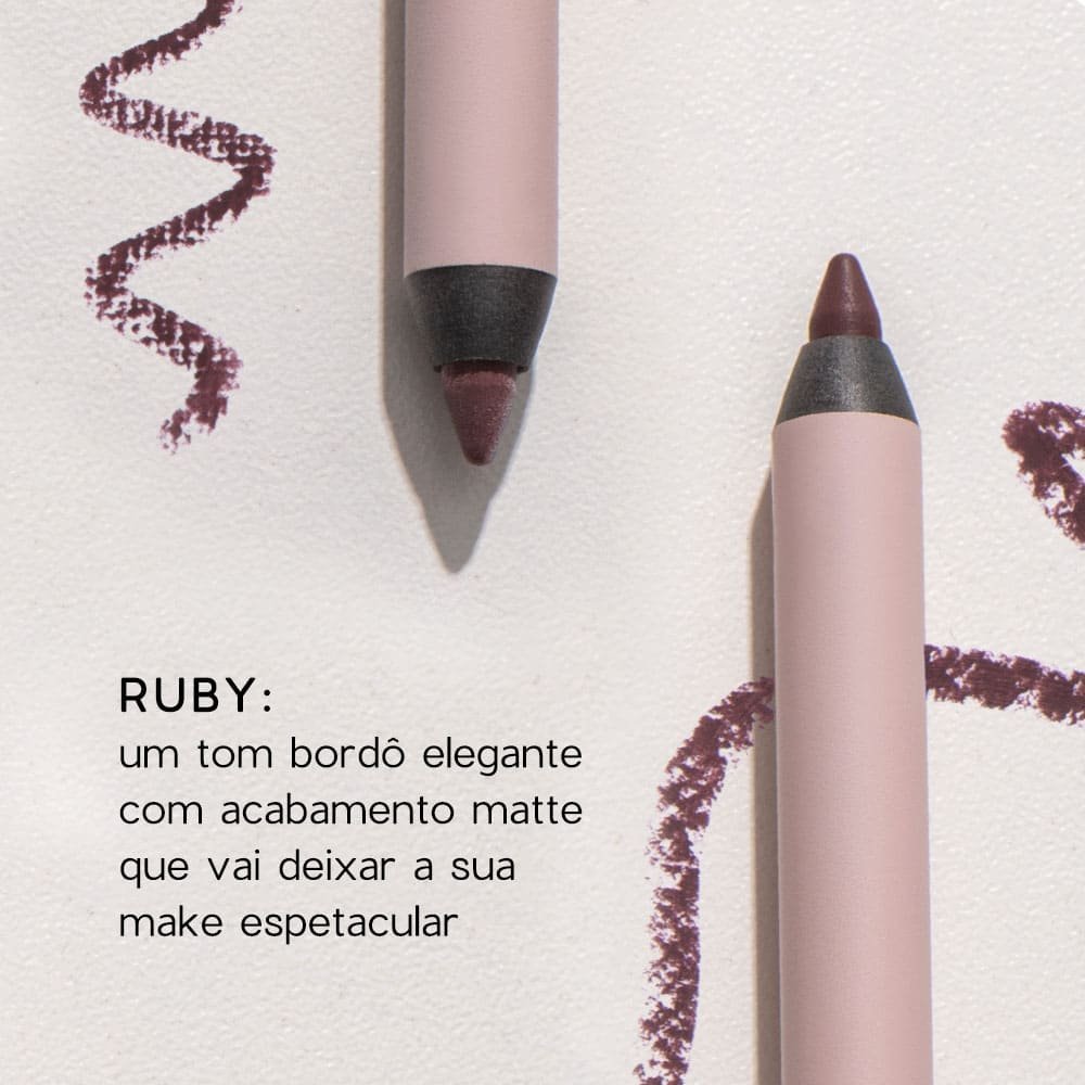 Lápis para Olhos Bordô - Eyeliner Ruby Océane Edition 1,2g Bordô 4