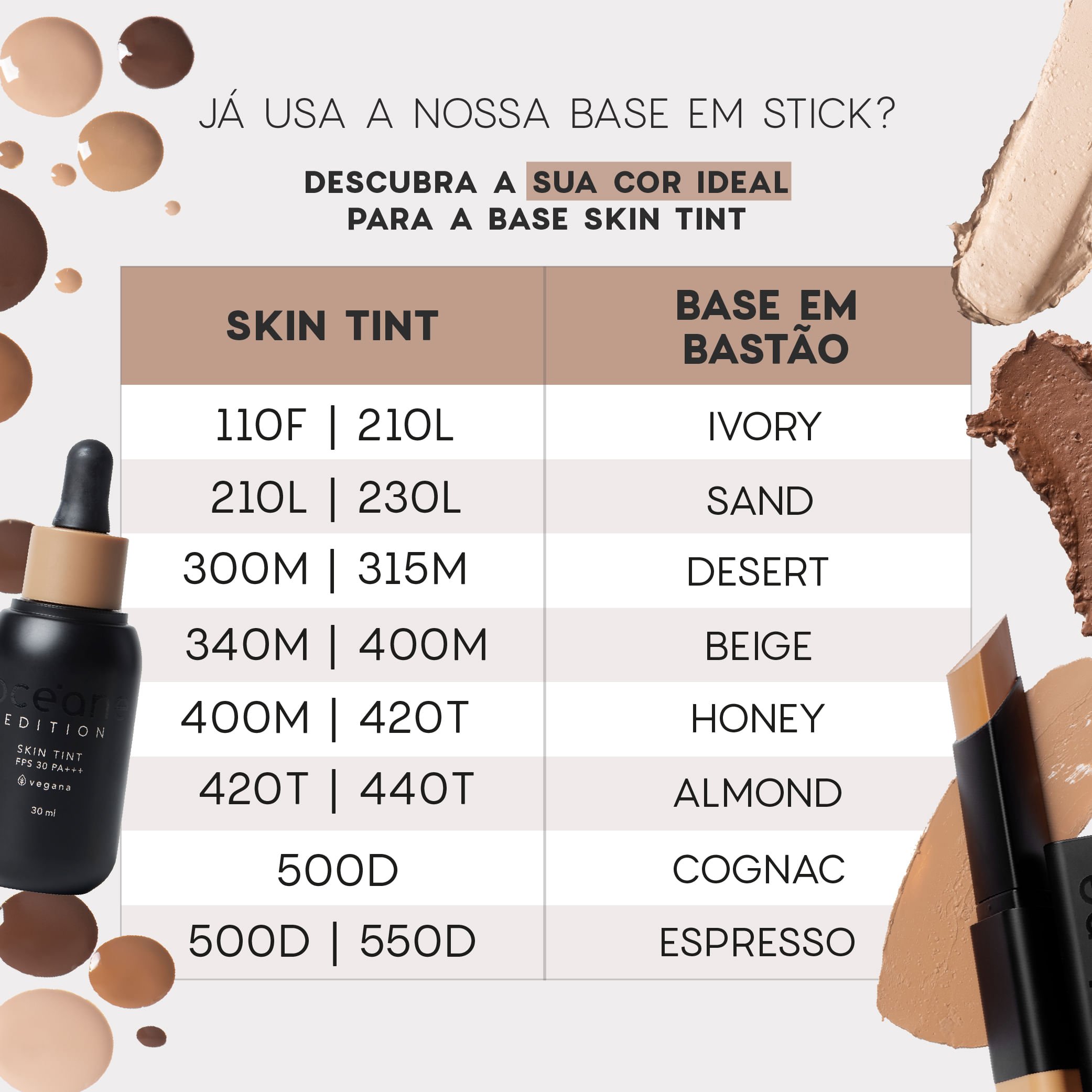 Base Fluida com Proteção Fps 30 - Skin Tint 420t Océane Edition 30ml 420T 7