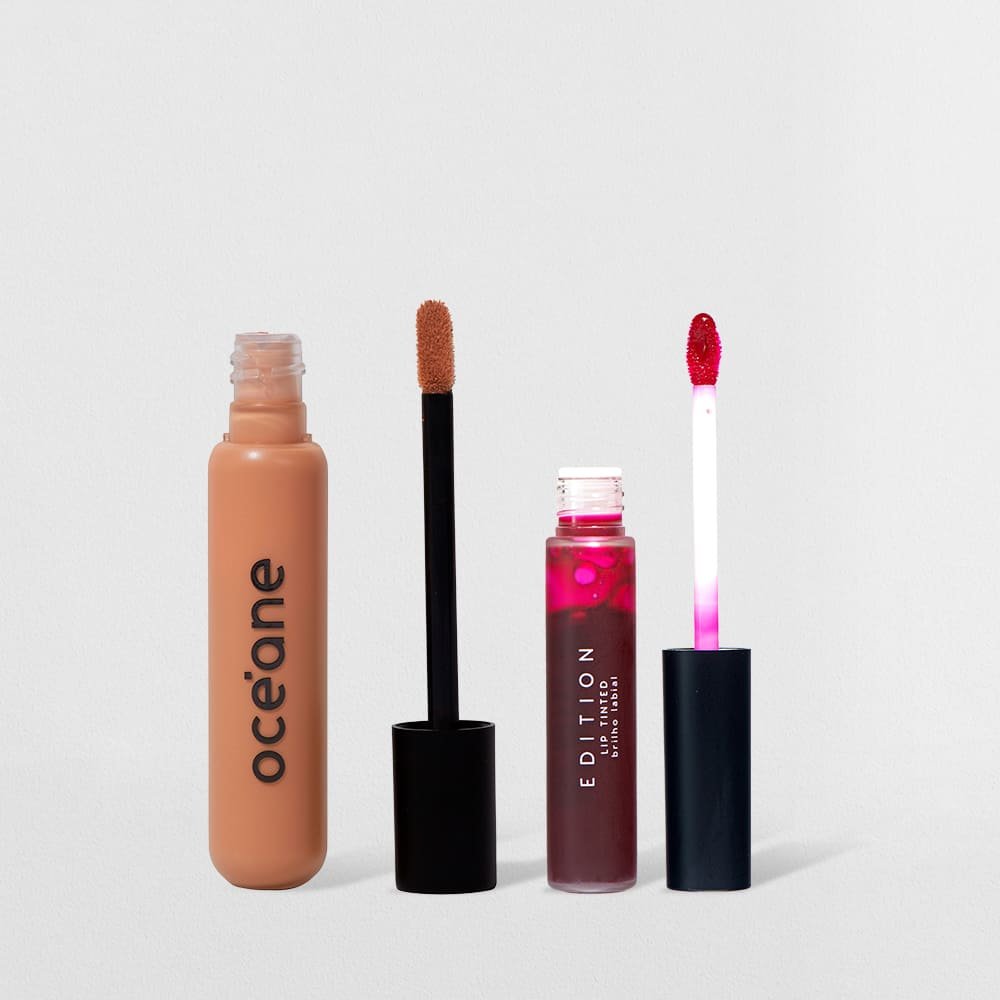 Kit Corretivo Líquido Medium Tan + Lip Tint Océane Edition (2 Produtos)