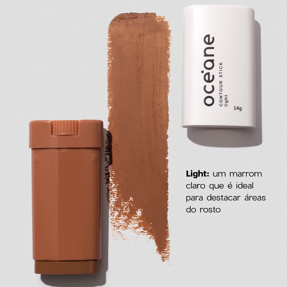 Kit Blush em Bastão Rosa + Contorno em Bastão Claro Océane Limited (2 Produtos) ÚNICO 9