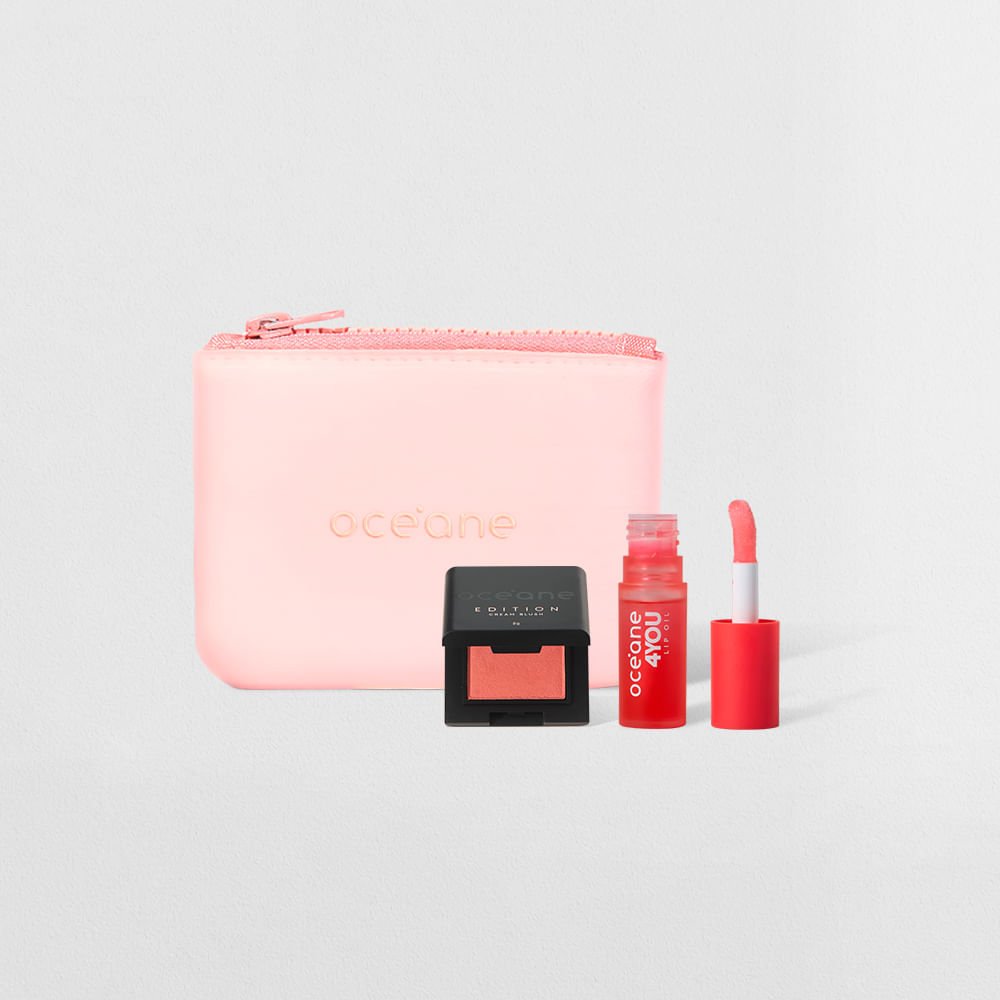 Kit Mini Lip Oil + Mini Blush Cremoso + Mini Daily Makeup (3 Produtos)