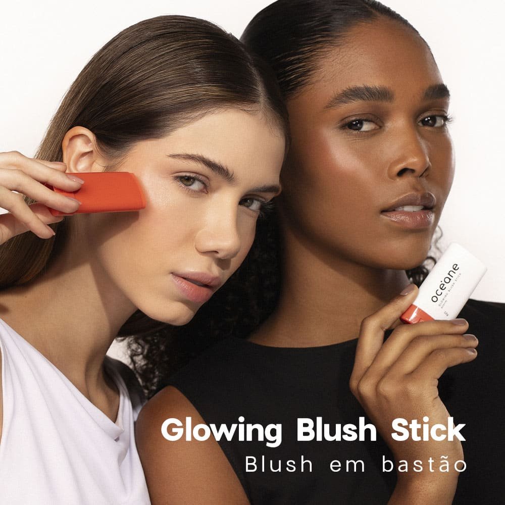 Kit Blush em Bastão Laranja + Contorno em Bastão Médio Océane Limited (2 Produtos) ÚNICO 2