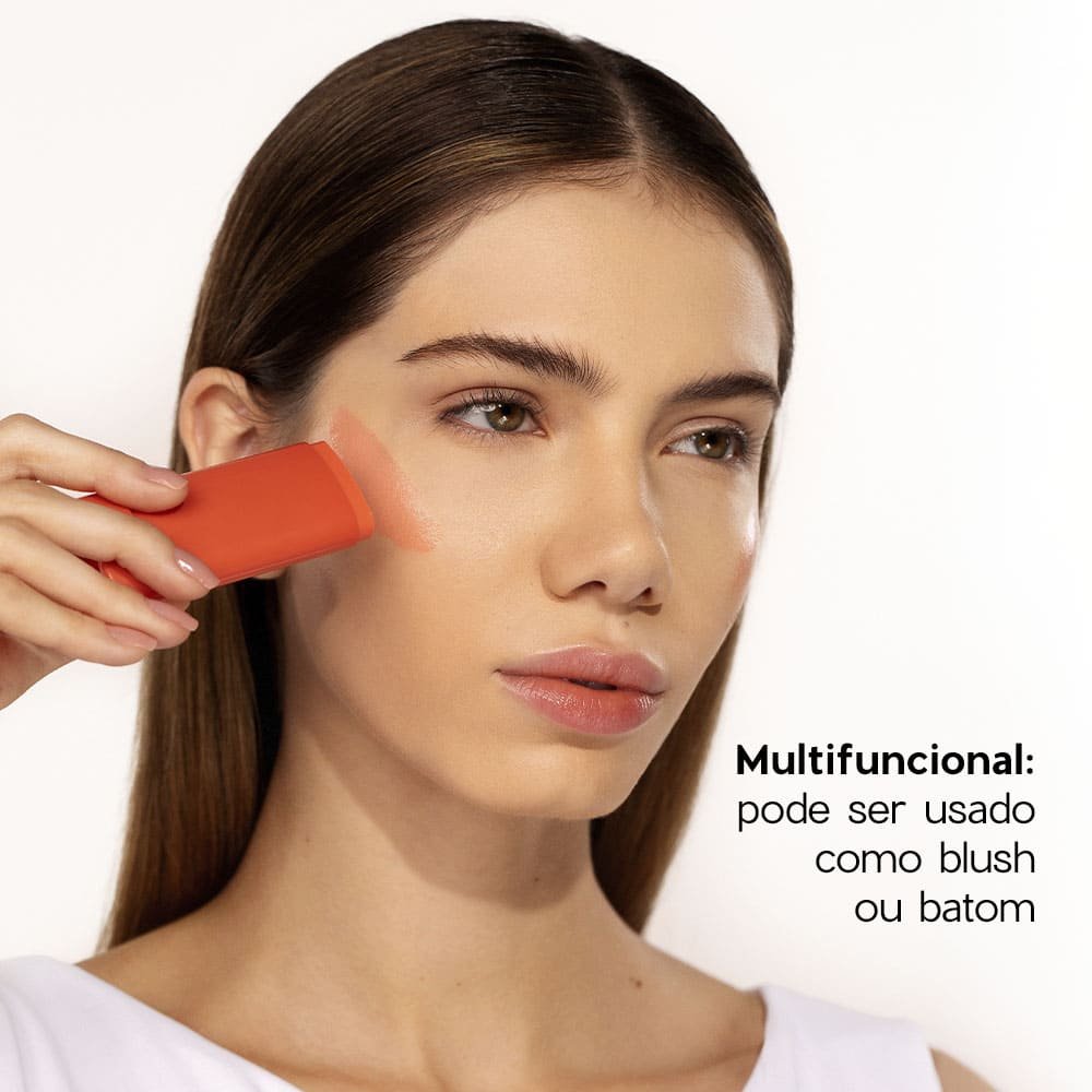 Kit Blush em Bastão Laranja + Contorno em Bastão Médio Océane Limited (2 Produtos) ÚNICO 4