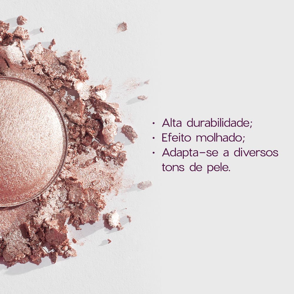 Kit Iluminador Rosa + Blush Líquido Laranja + Mini Batom Nude Océane (3 Produtos) ÚNICO 2