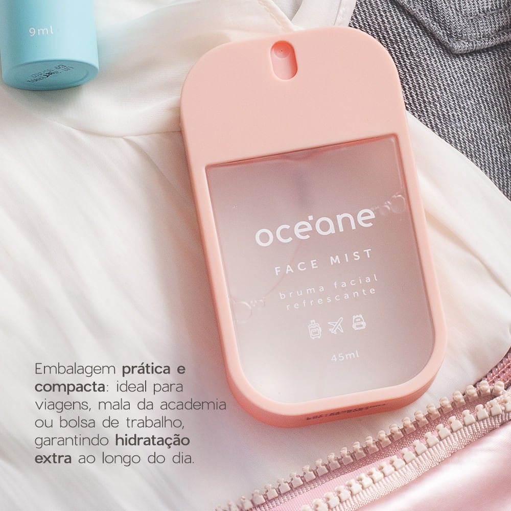 Kit Mini Nécessaire + Mini Brilho Labial + Mini Blush + Bruma Facial Océane (4 Produtos) ÚNICO 5