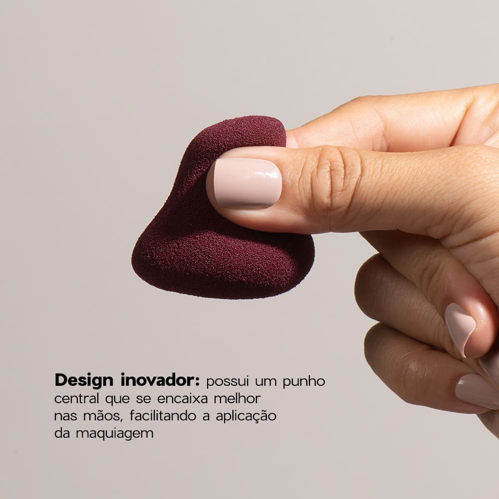 Kit Esponjas de Maquiagem - My Blend Vinho Océane Edition (2 Unidades) ÚNICO 4