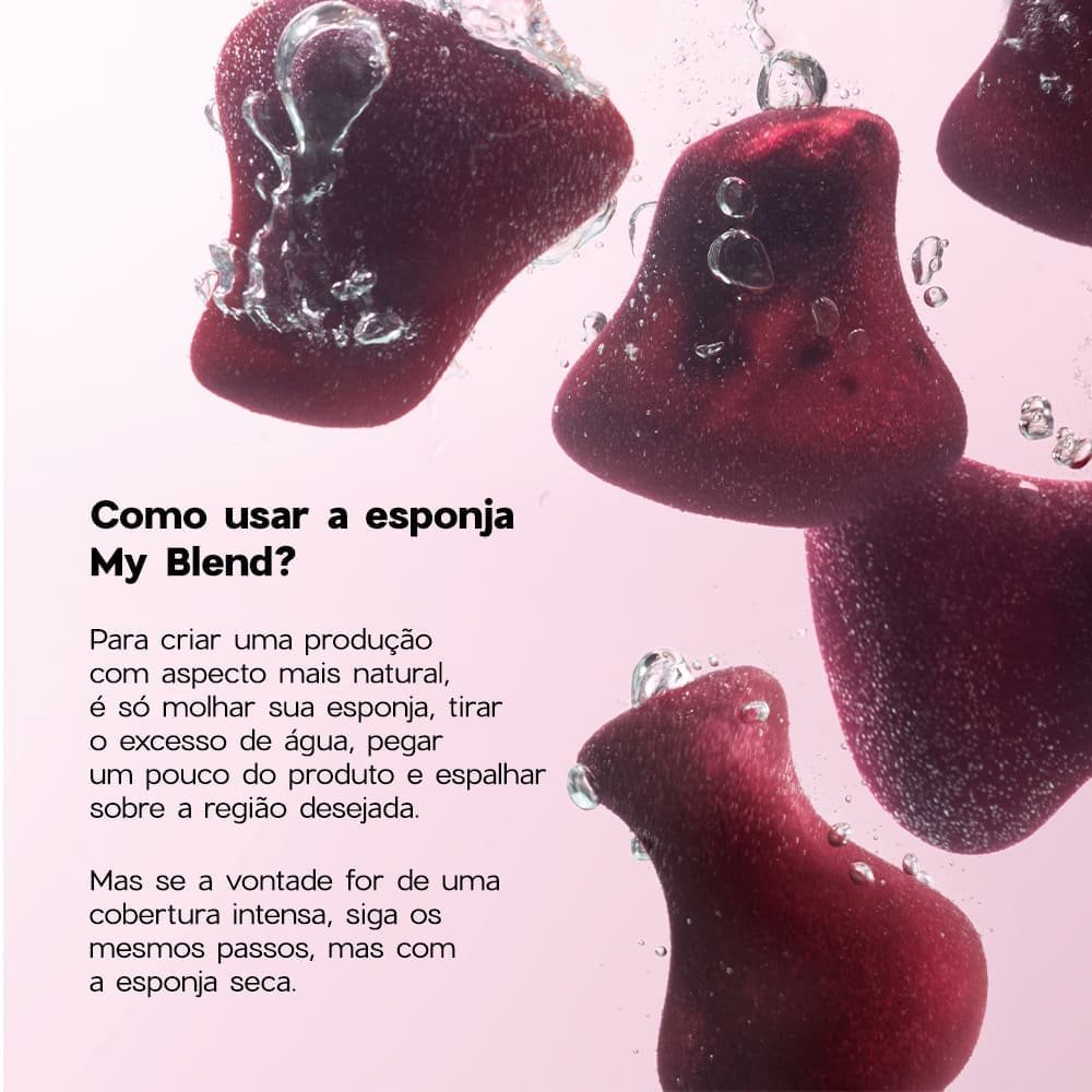 Kit Esponjas de Maquiagem - My Blend Vinho Océane Edition (3 Unidades) ÚNICO 7