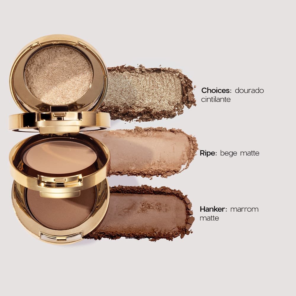 Kit Trio de Sombras 3 To Go Pallete Blast + Batom Marrom Cremoso (2 Produtos) Multicores 4