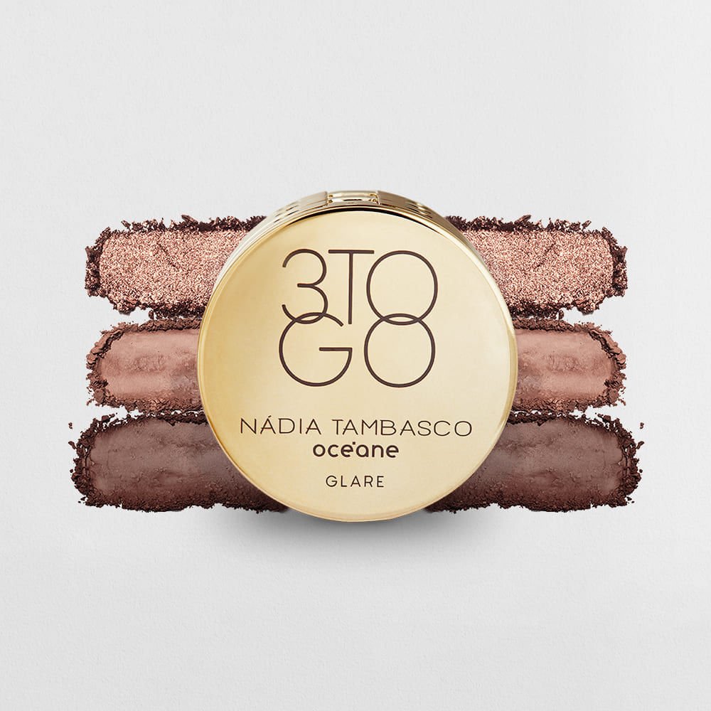 Trio de Sombras Nádia Tambasco By Océane - 3 To Go Palette Glare 7,8g
