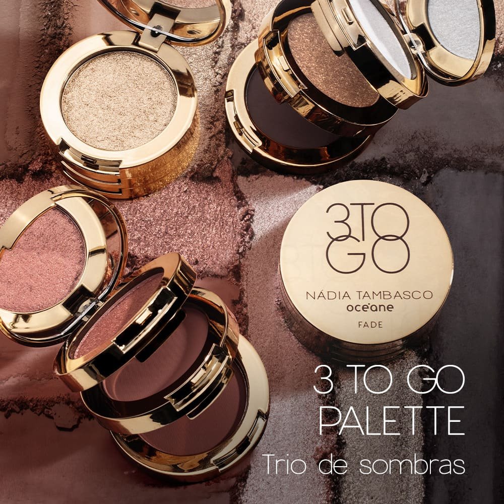 Trio de Sombras Nádia Tambasco By Océane - 3 To Go Palette Glare 7,8g 7,8g 2