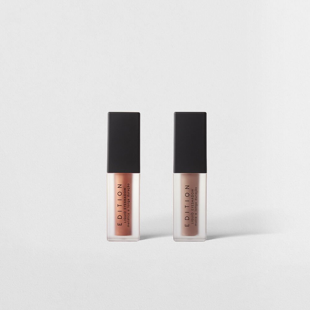 Kit Sombra Líquida Marrom Claro + Sombra Líquida Coral Metalizada Océane Edition (2 Produtos)