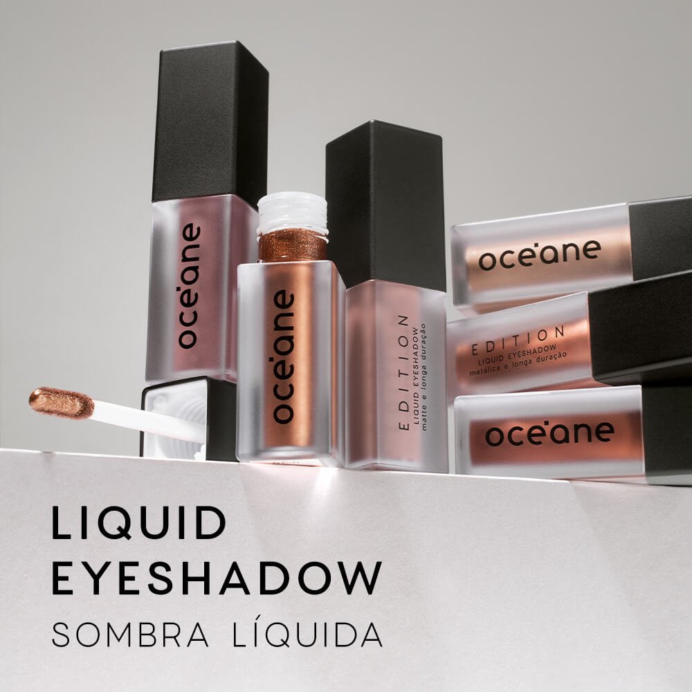 Kit Sombra Líquida Marrom Claro + Sombra Líquida Coral Metalizada Océane Edition (2 Produtos) ÚNICO 2