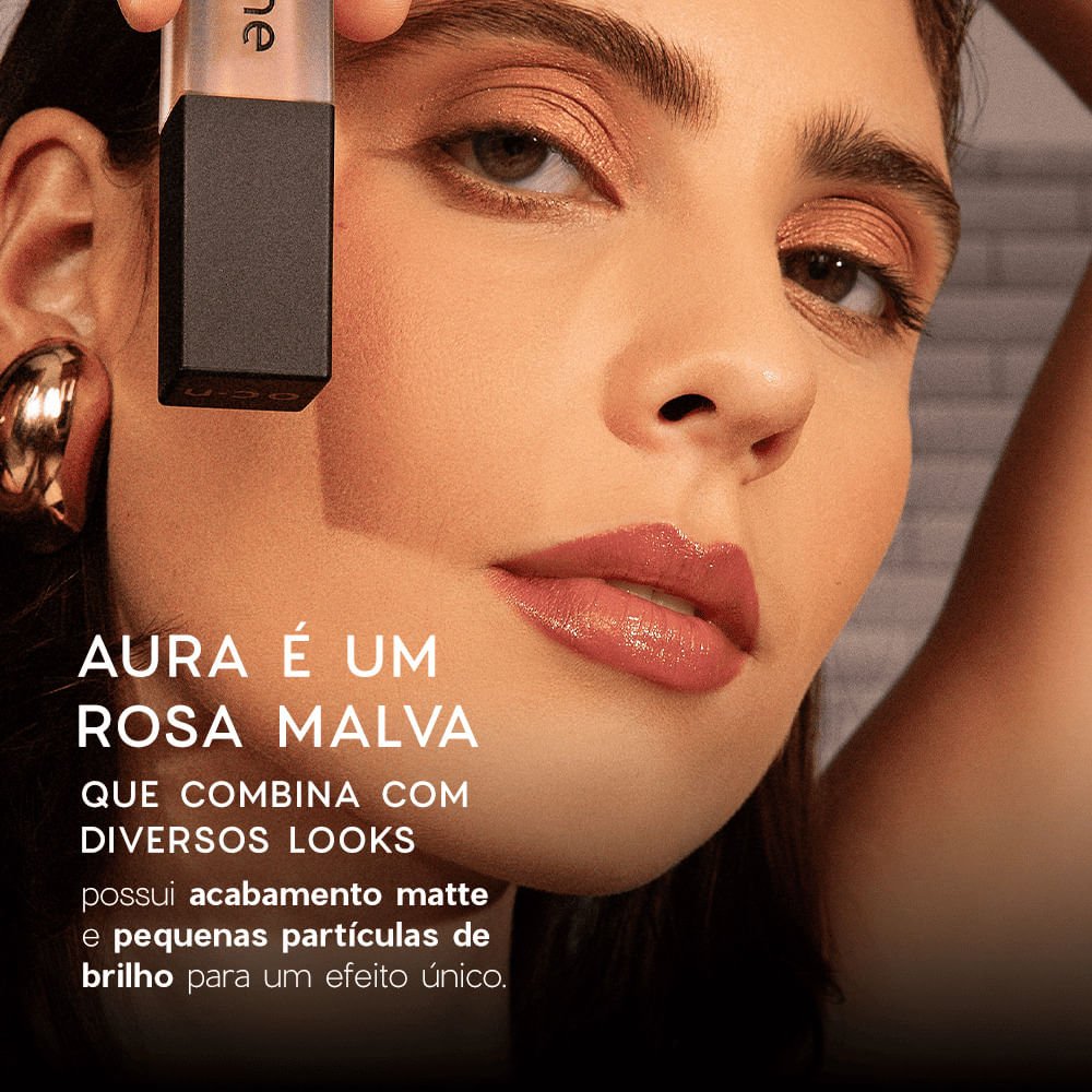 Sombra Líquida Rosa Matte - Liquid Eyeshadow Aura Océane Edition 4g Rosa 5