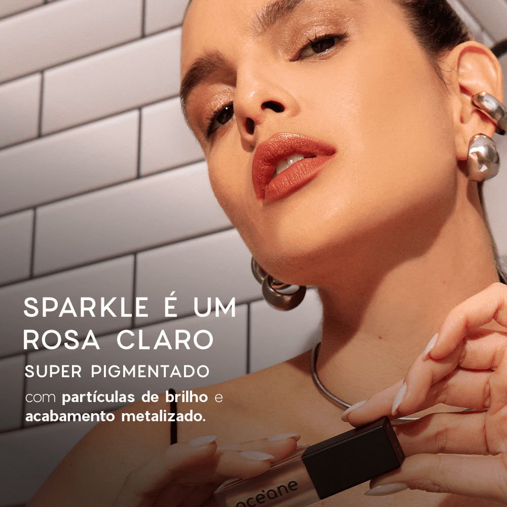 Sombra Líquida Rosa Metalizada - Liquid Eyeshadow Sparkle Océane Edition 4g Rosa Metalizada 5