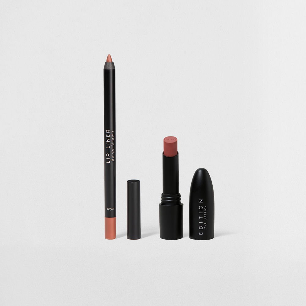 Kit Lápis Labial Nude + Batom Nude Océane Edition (2 Produtos) ÚNICO 1