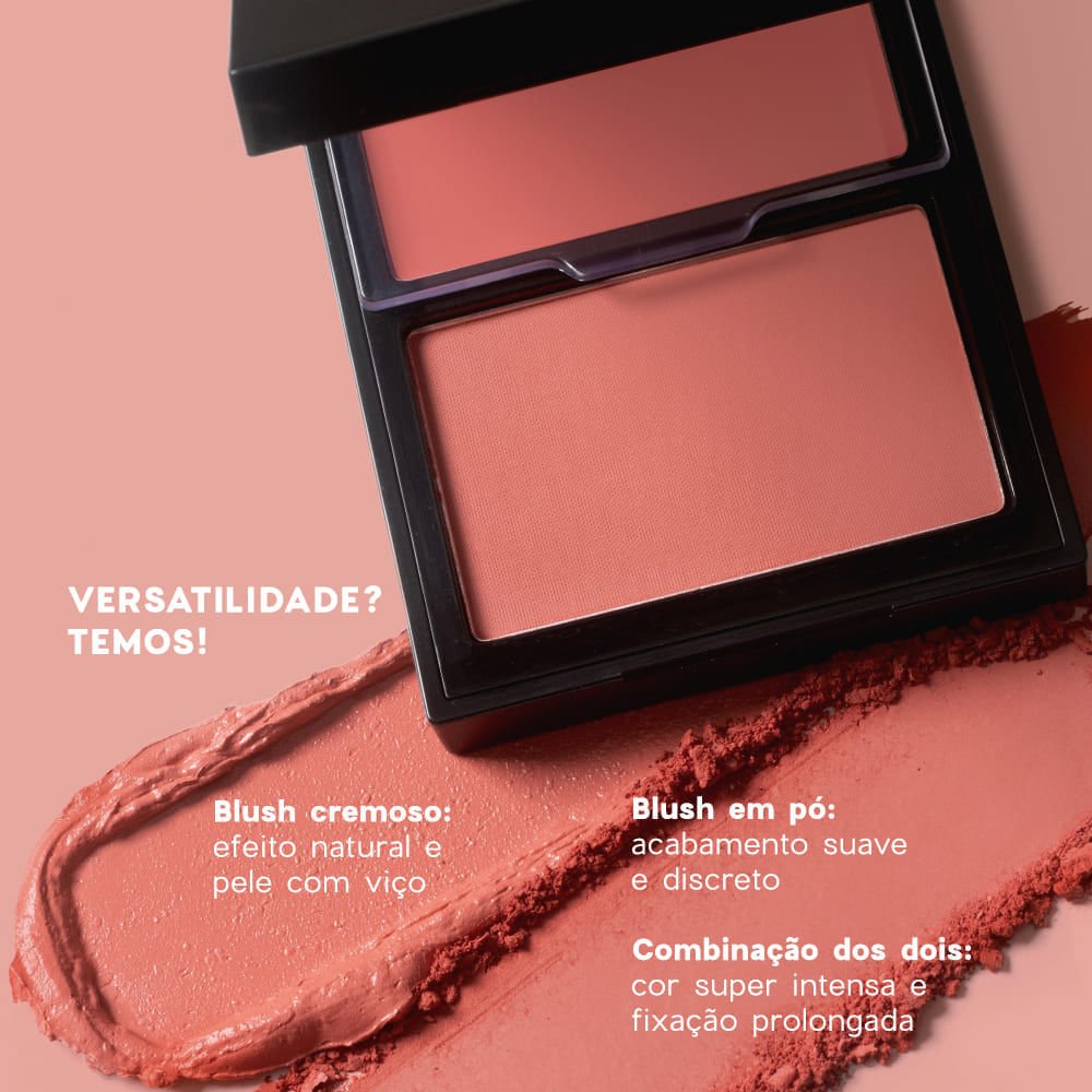 Blush Cremoso e em Pó Coral – Duo Blush Coral Paint Océane Edition 10,2g Coral 3