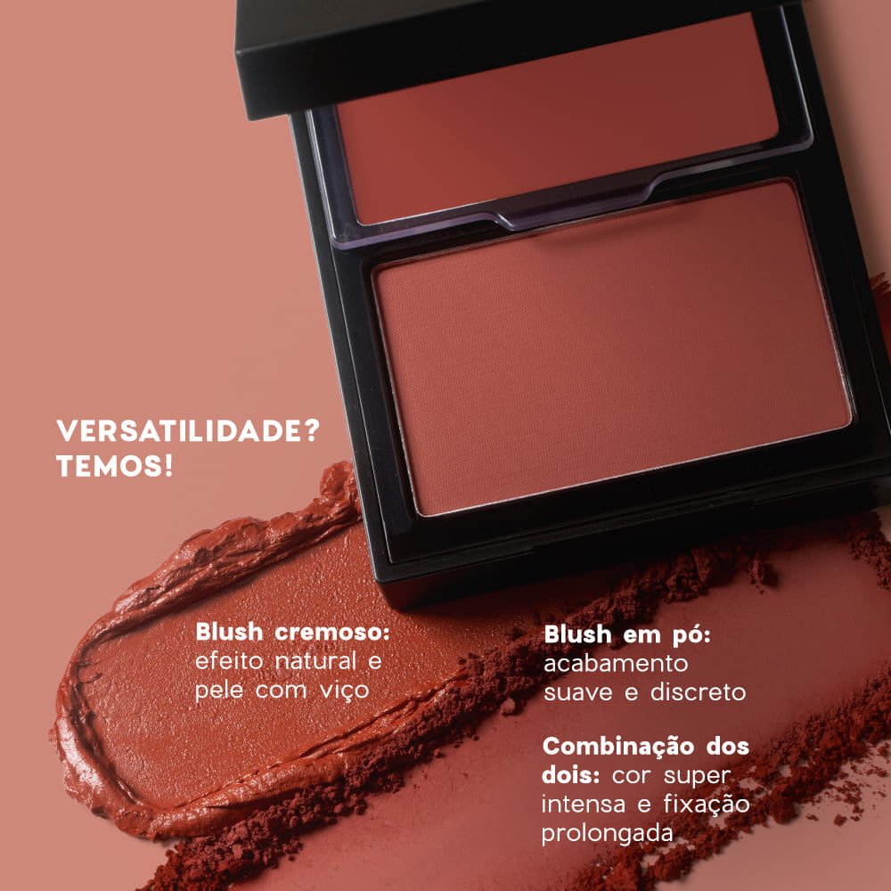 Blush Cremoso e em Pó Terracota – Duo Blush Chilly Paint Océane Edition 10,2g Terracota 3