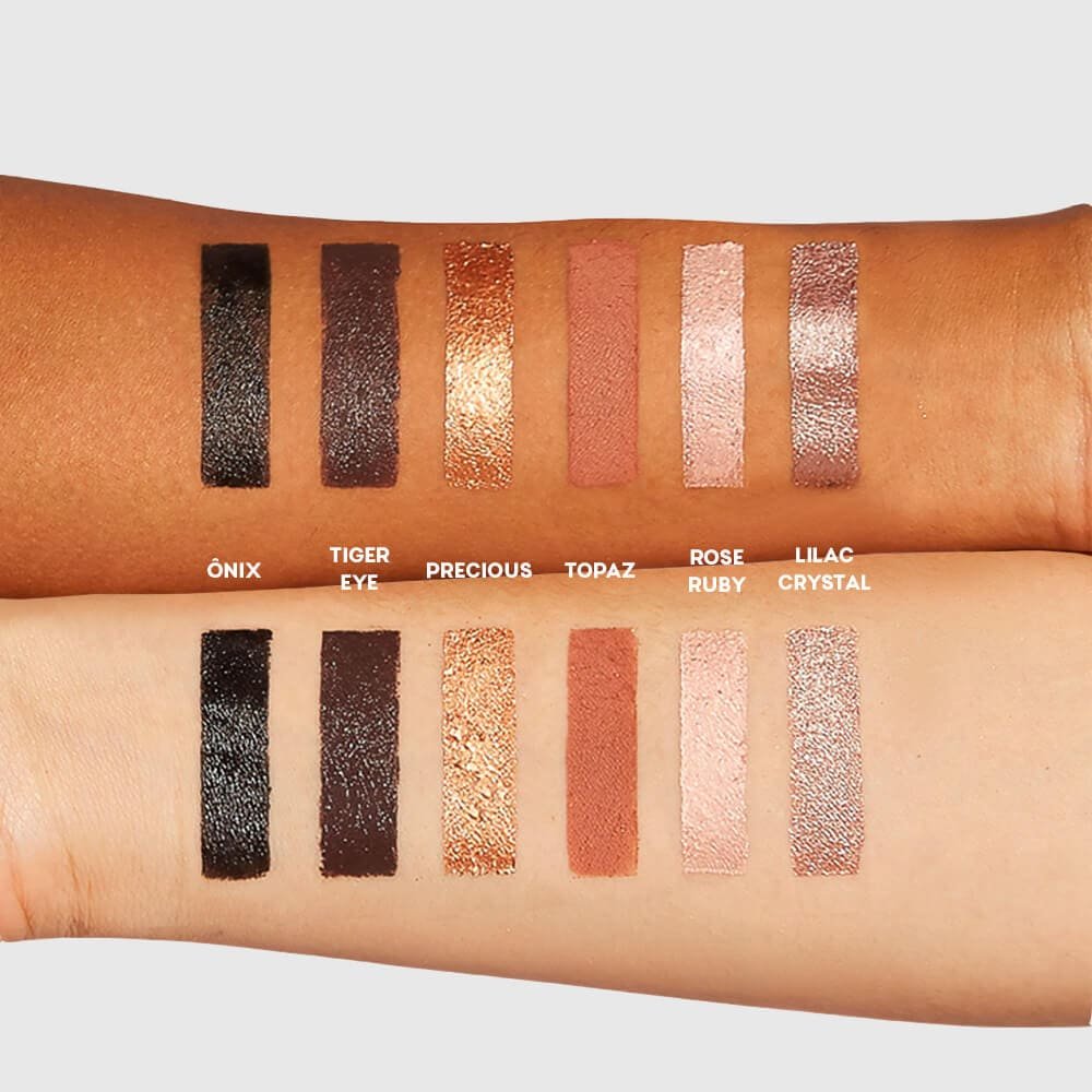 Kit Paleta de Sombras Glam To Go + Revitalizador Labial Rosa Nádia Tambasco By Océane (2 Produtos) ÚNICO 4