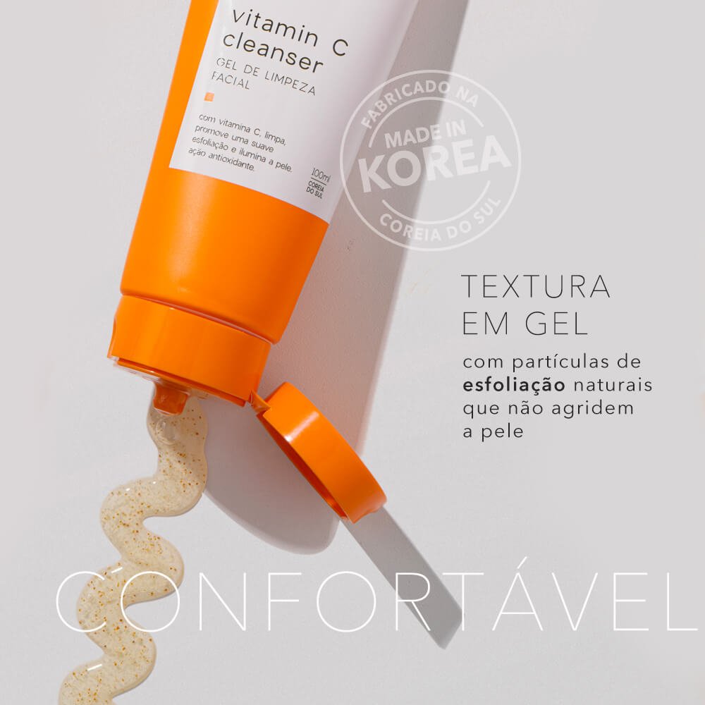 Kit Gel de Limpeza + Creme Hidratante Vitamina C (2 Produtos) ÚNICO 4