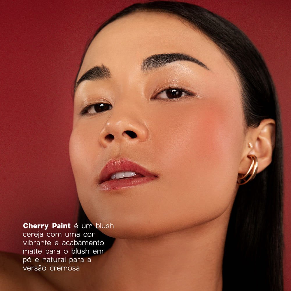 Kit Duo Blush Cherry Paint + Batom Red Kiss Océane Edition (2 Produtos) ÚNICO 4