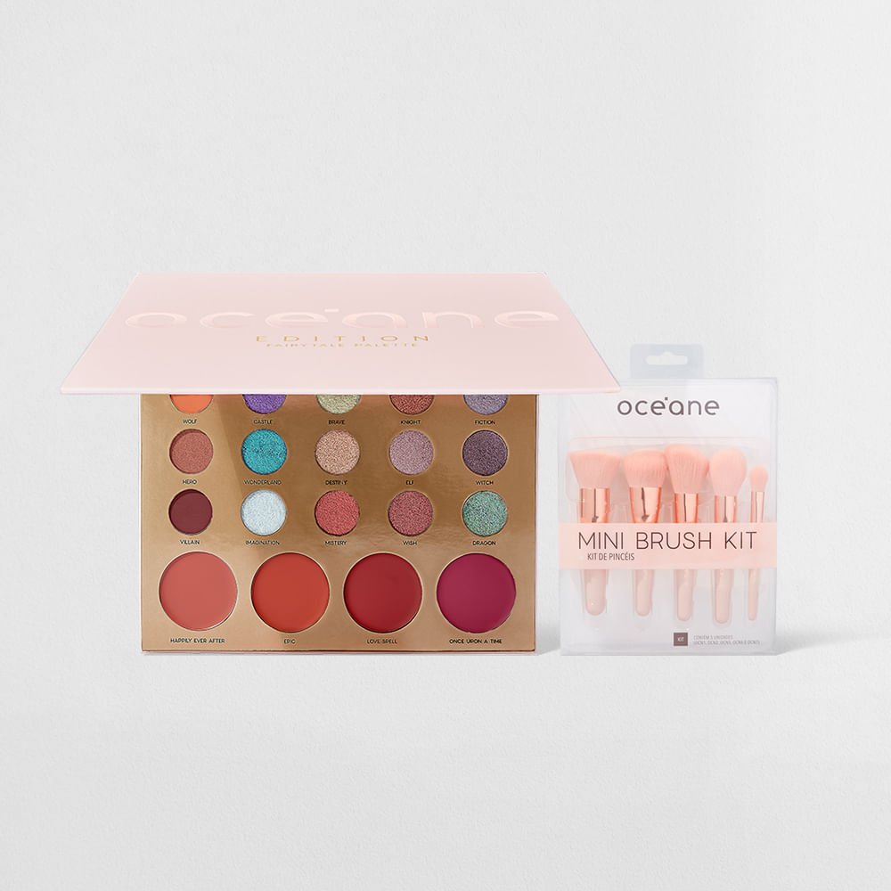 Kit Paleta Multifuncional Fairytale + Mini Pincéis (6 Produtos)
