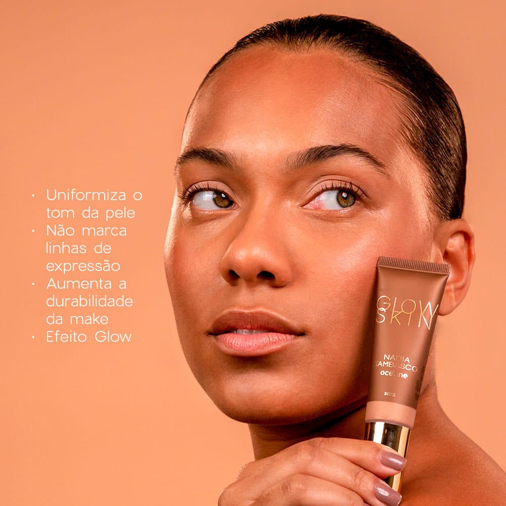 Primer Iluminador Facial Escuro Nádia Tambasco By Océane - Glow Skin Medium Tan 30ml Glow Skin Medium Tan 4