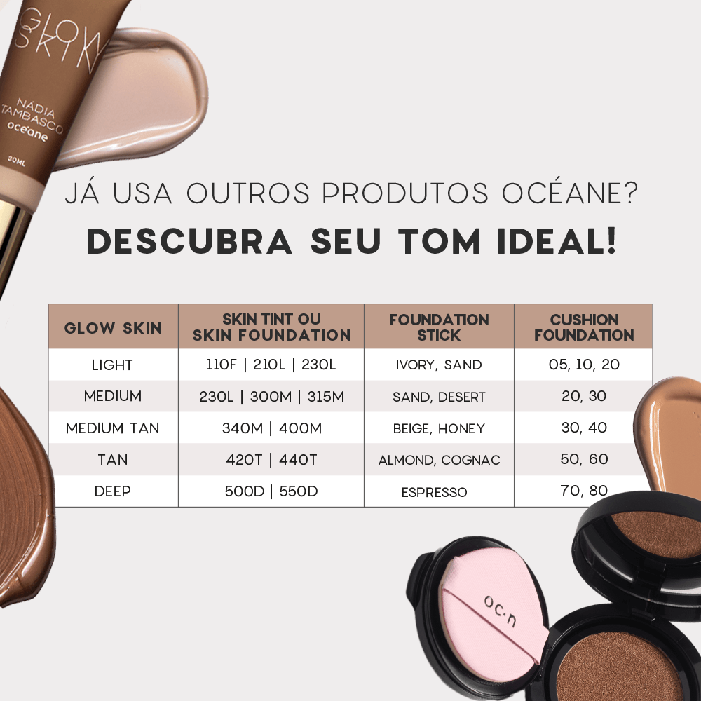 Primer Iluminador Facial Escuro Nádia Tambasco By Océane - Glow Skin Deep 30ml Glow Skin Deep 8