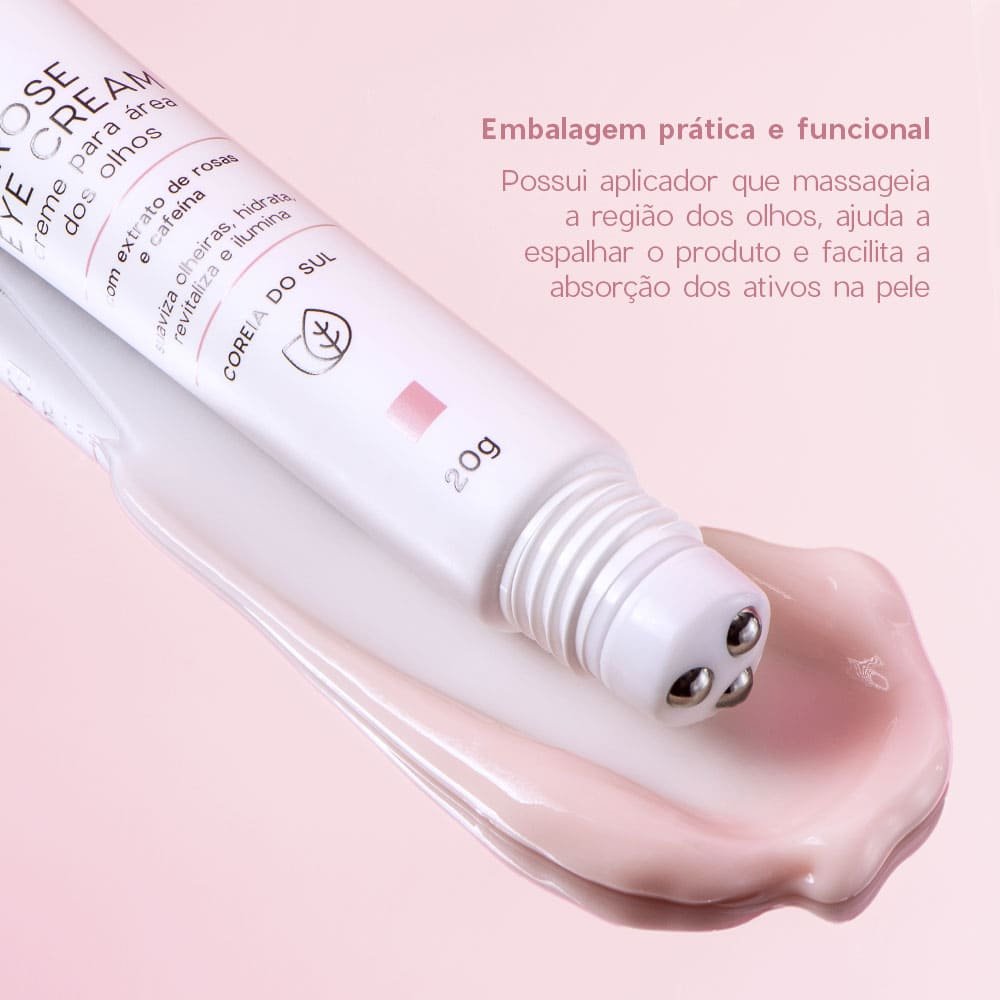 Creme para Área Dos Olhos Roll-On com Extrato de Rosas - Rose Eye Cream 20g 20g 4