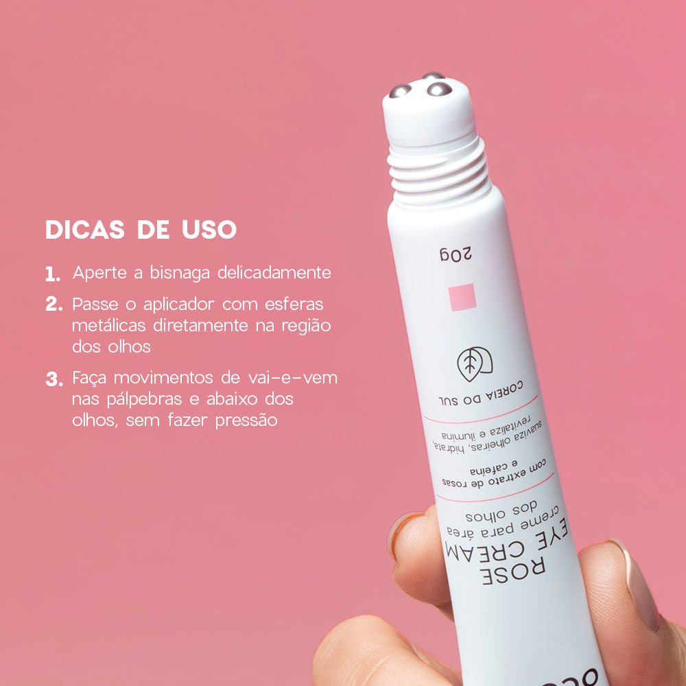 Creme para Área Dos Olhos Roll-On com Extrato de Rosas - Rose Eye Cream 20g 20g 6