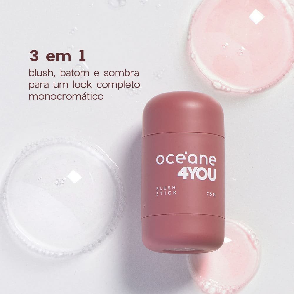 Blush em Bastão Rosa Queimado - Blush Stick Bubble 4you Bubble 4