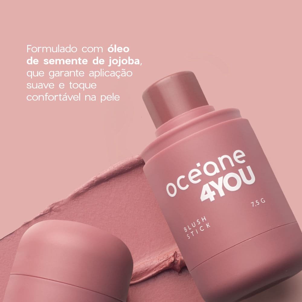 Blush em Bastão Rosa Queimado - Blush Stick Bubble 4you Bubble 8