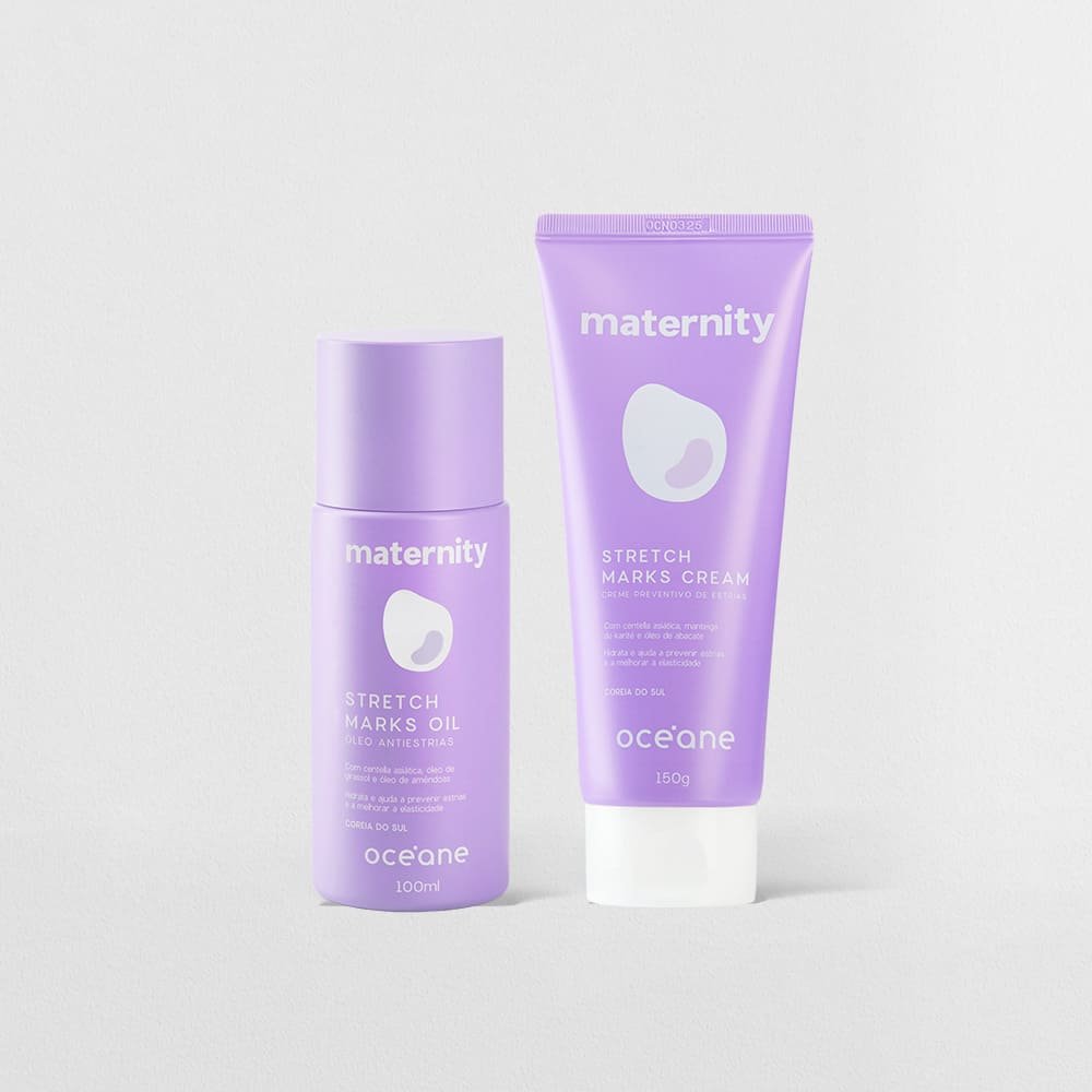 Kit Creme Preventivo de Estrias + Óleo Preventivo de Estrias para Gestantes (2 Produtos) ÚNICO 1
