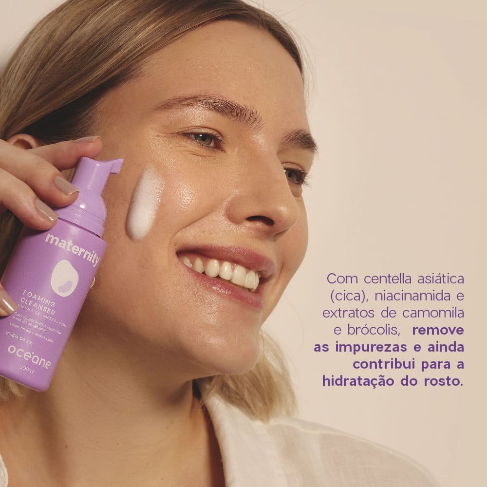 Kit Espuma de Limpeza + Sérum Facial + Hidratante Facial para Gestantes (3 Produtos) ÚNICO 3