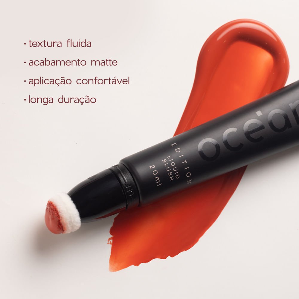 Blush Liquido Coral Alaranjado - Liquid Blush Tangerine Océane Edition 20ml Coral Alaranjado 4