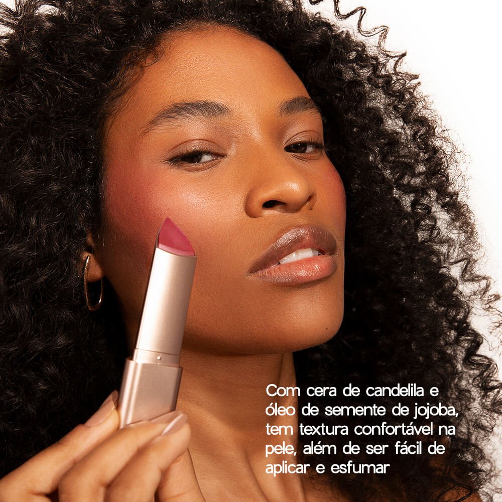 Blush em Bastão Cintilante Malva Rosado Glow Blush Stick Romance Océane Edition 7g Malva 3
