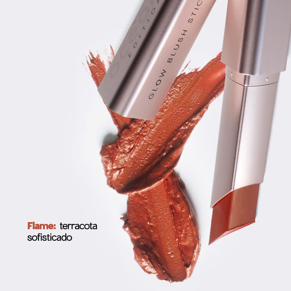 Blush em Bastão Cintilante Terracota - Glow Blush Stick Flame Océane Edition 7g Terracota 2