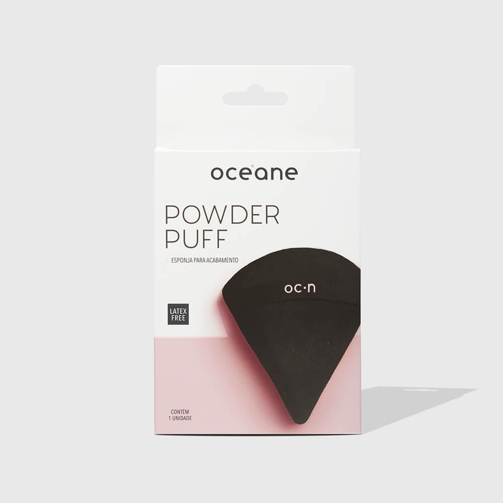 Esponja de Maquiagem para Acabamento Preta - Powder Puff Preta Preto 3